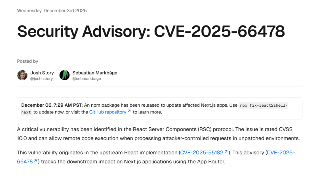 باگ امینتی بسیار مخرب در NextJS